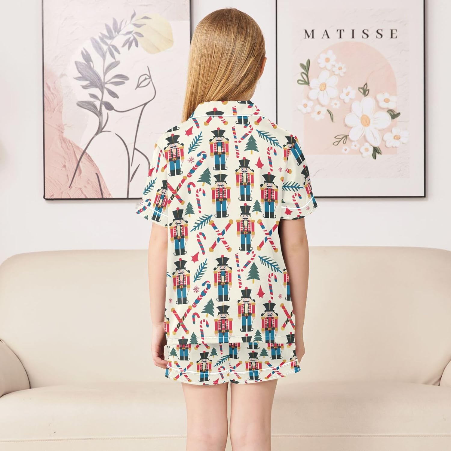 Silk Pajama Sets Short Sleeve Pajamas Soft Sleepwear 2 Piece Pjs Set