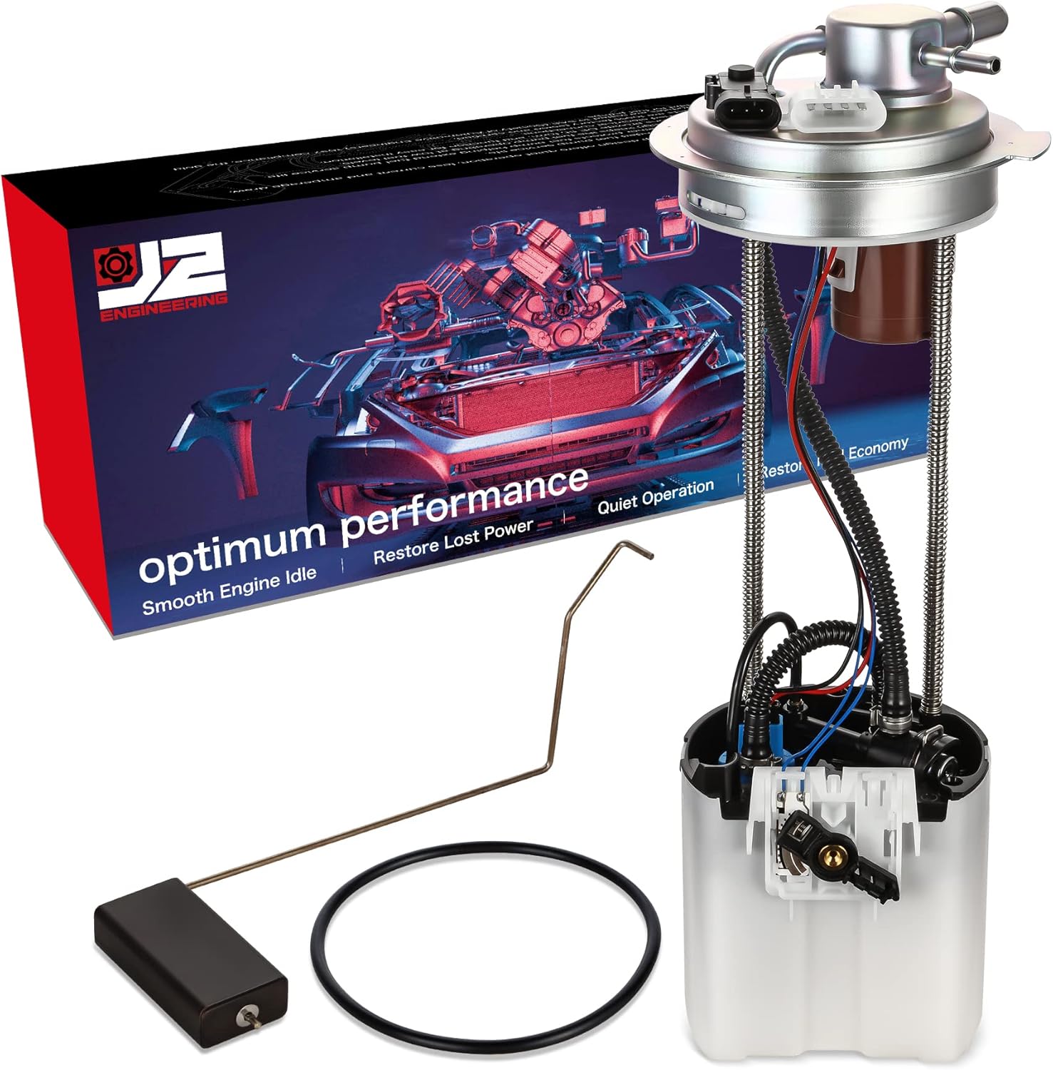 J2 Engineering Electric Fuel Pump Module Assembly Compatible with 09-12 Colorado/Canyon 2.9L 3.7L 5.3L Replace E3791M, J2-FPM-0110