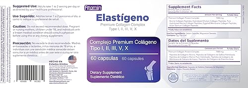 Miniatura 2 de Elastigeno Premium Collagen Complex 500mg Cápsulas - 60ct