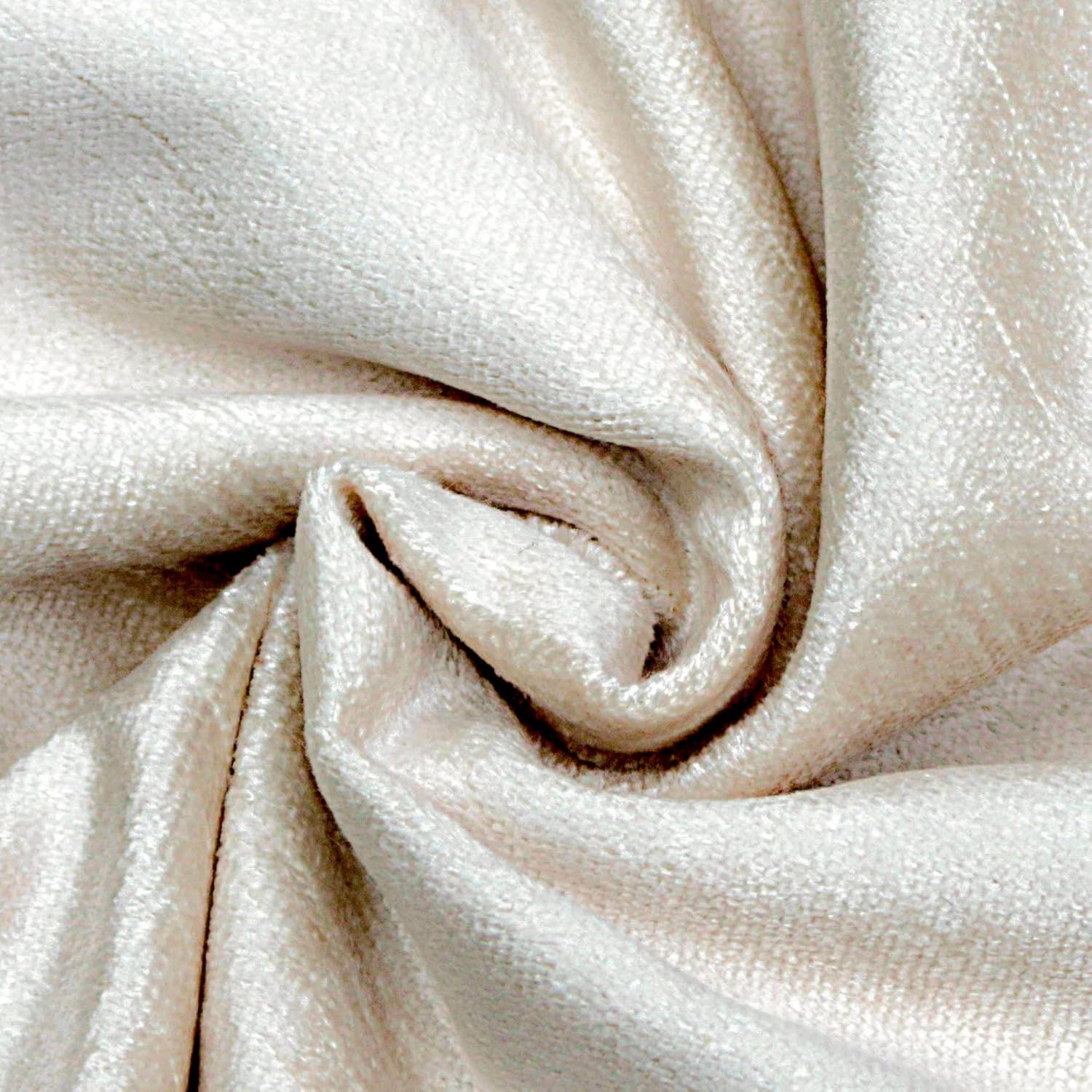 Fabric Mart Direct Ivory Cotton Velvet Fabric By The Yard, 54 inches or 137 cm width