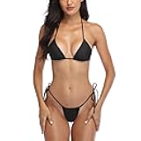 Thong Bikini Swimsuit for Women Brazilian Bottom Triangle Bikinis Top Bathing Suit