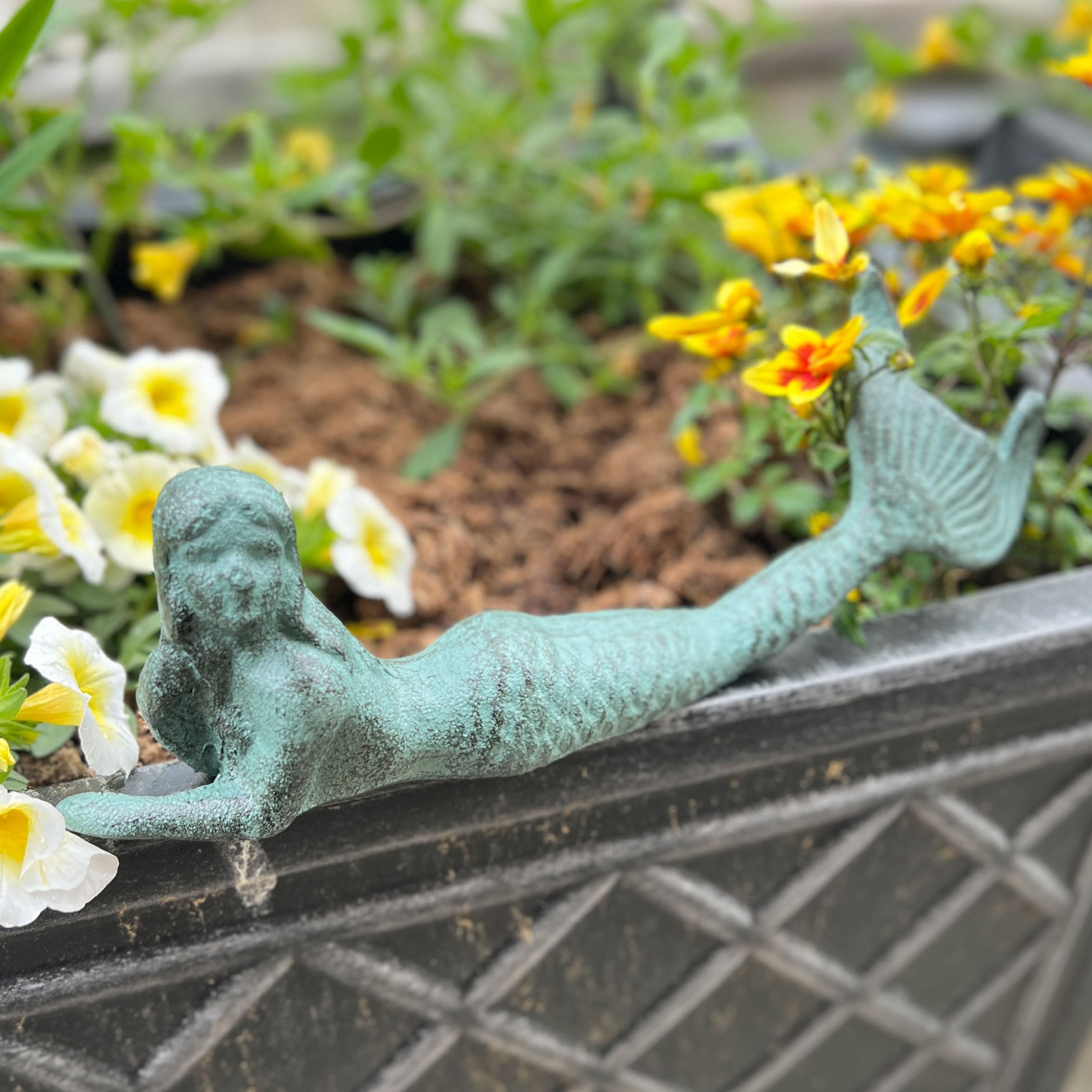 Ascalon Cast Iron Mermaid Garden Ornament