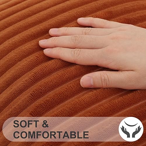 Miniatura 2 de Simmore Juego de 2 fundas de almohada decorativas de otoño de 20 x 20 pulgadas, fundas de almohada de franela de felpa suave de doble cara para