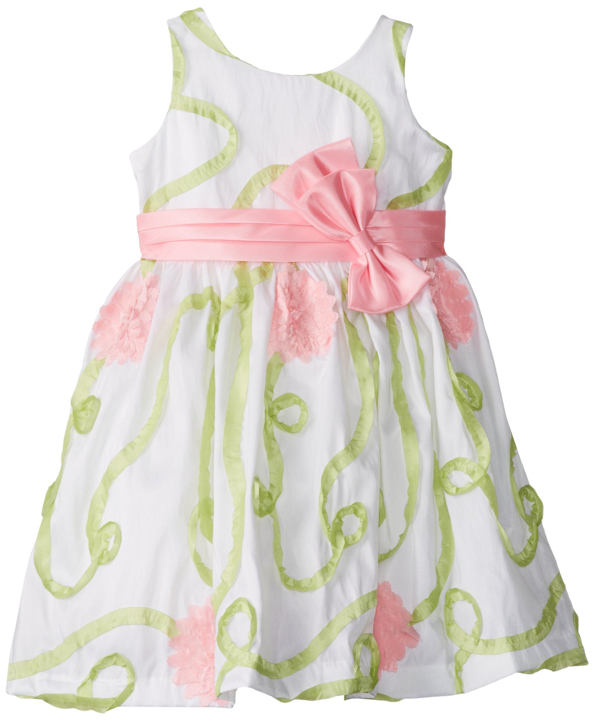 Jayne Copeland Little Girls' Pink Mint Soutache Dress