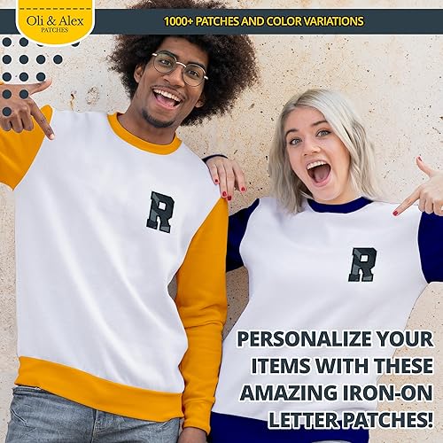 Miniatura 21 de Parches de letras termo-adhesivas de alta calidad – Lindas letras para ropa – Parche universitario para ropa – Letras bordadas de 4 1/2 parches