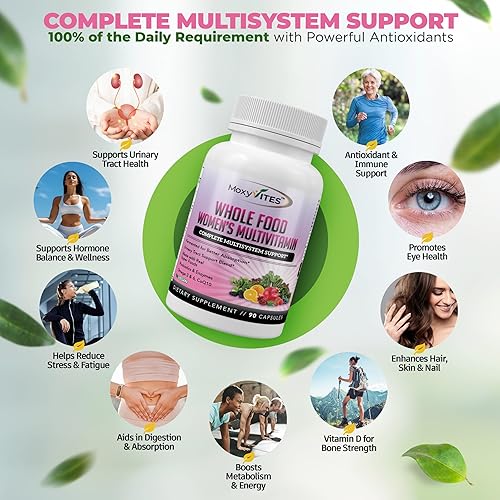 Miniatura 3 de Multivitamínico metilado para mujeres con hierro – Multivitamínico para mujer con 44 alimentos integrales orgánicos y nutrientes fermentados –