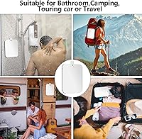 Vista 8 de Espejo de ducha inastillable para afeitarse con gancho (extra grande, 1 paquete de 8 x 10.5 pulgadas) 40% más barato que el original, espejo