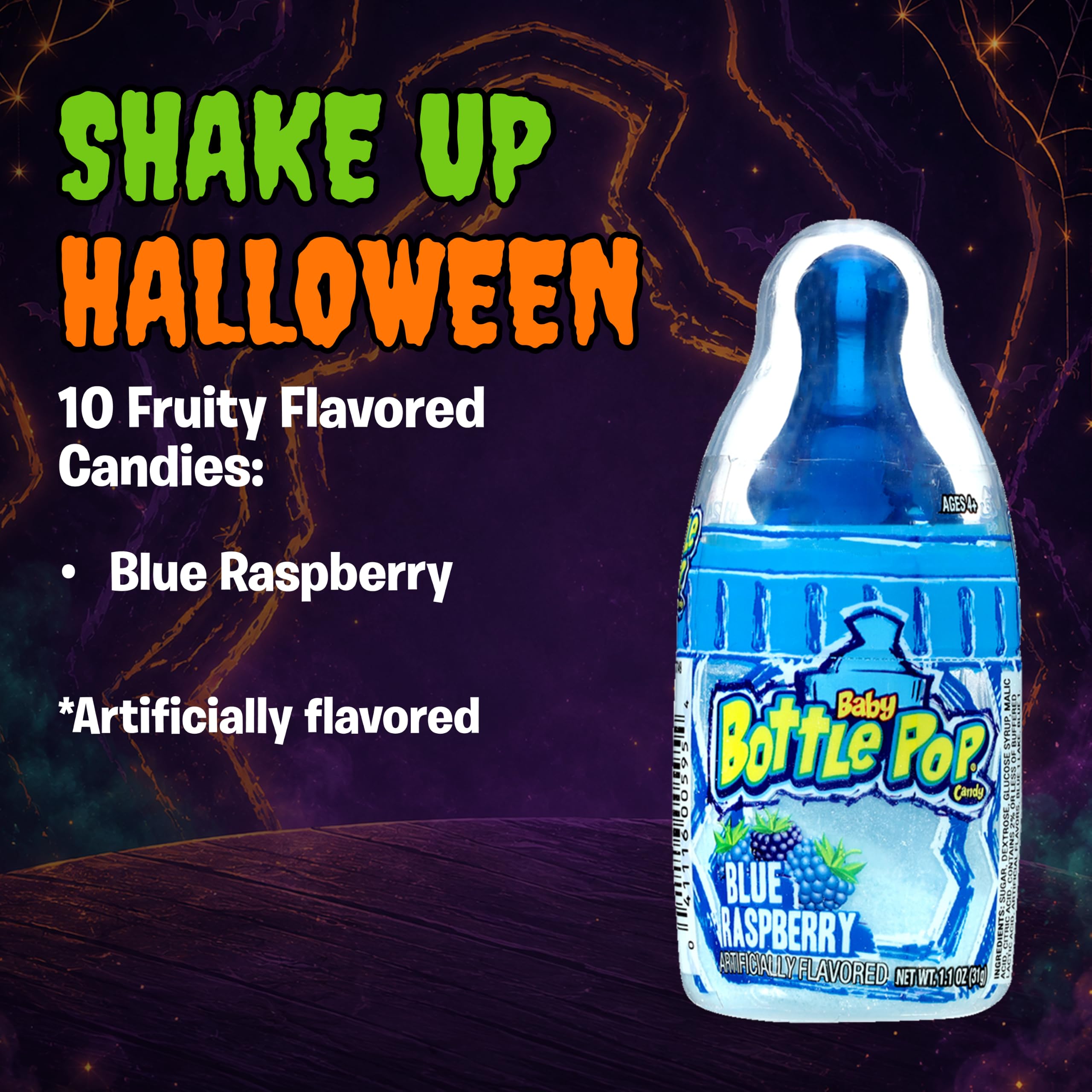 Amazon.com: Baby Bottle Pop Blue Raspberry Lollipops - 10 Count