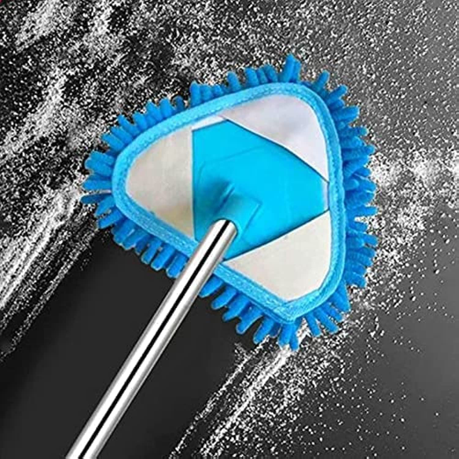DS Enterprise Rotatable Triangle Mop with Long Handle, Microfiber Flat Floor mop Cleaning Brush Glass Wiper Window Cleaner Floor Cleaning Fan Dusting Office Fan Cleaning Brush with Hydraulic Long Rod (B0BGC9Y2YL) Amazon Price History, Amazon Price Tracker