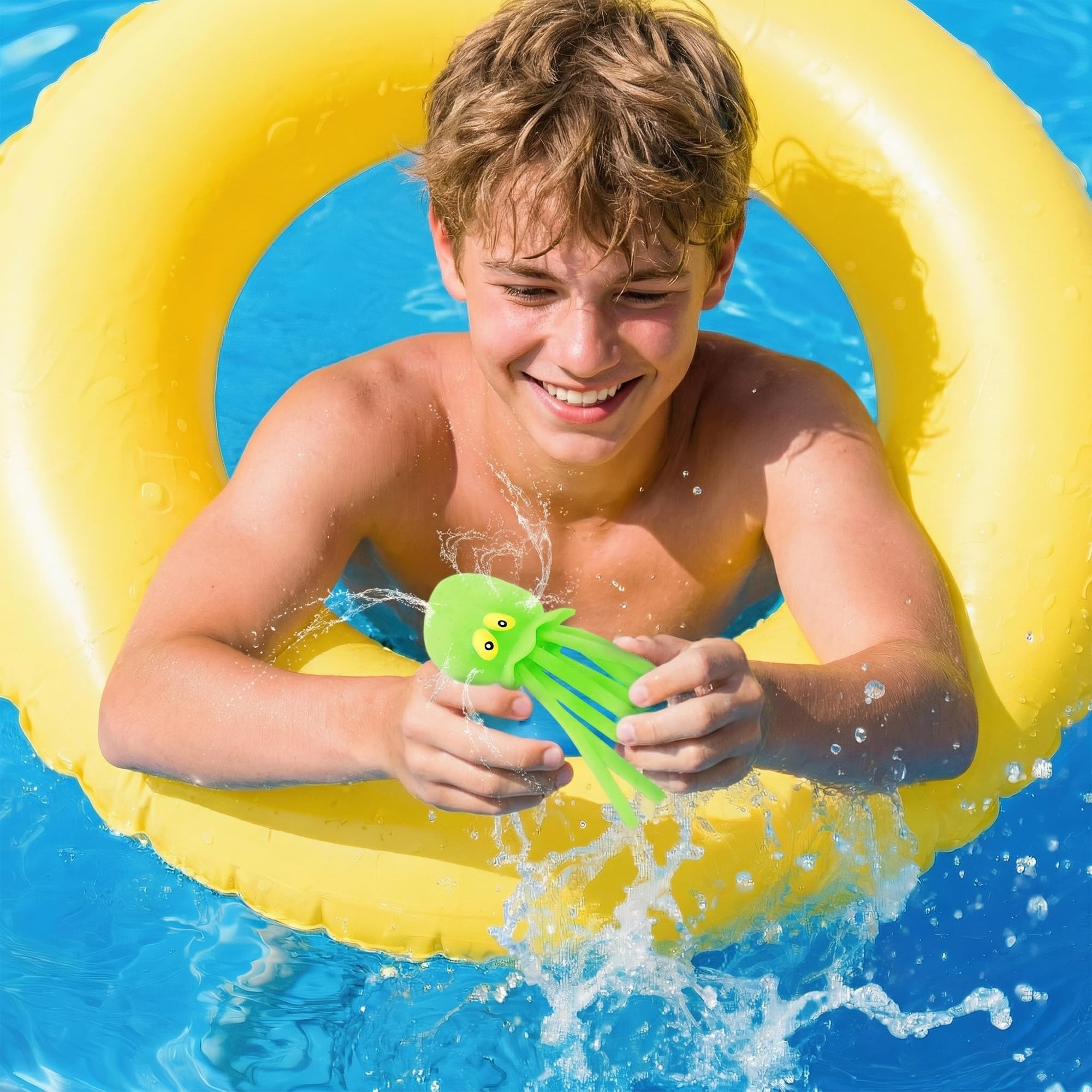 Juego de 4 globos de agua con forma de pulpo, juguetes para piscina, globos reutilizables para bombas de agua, para piscina, playa, bañeras