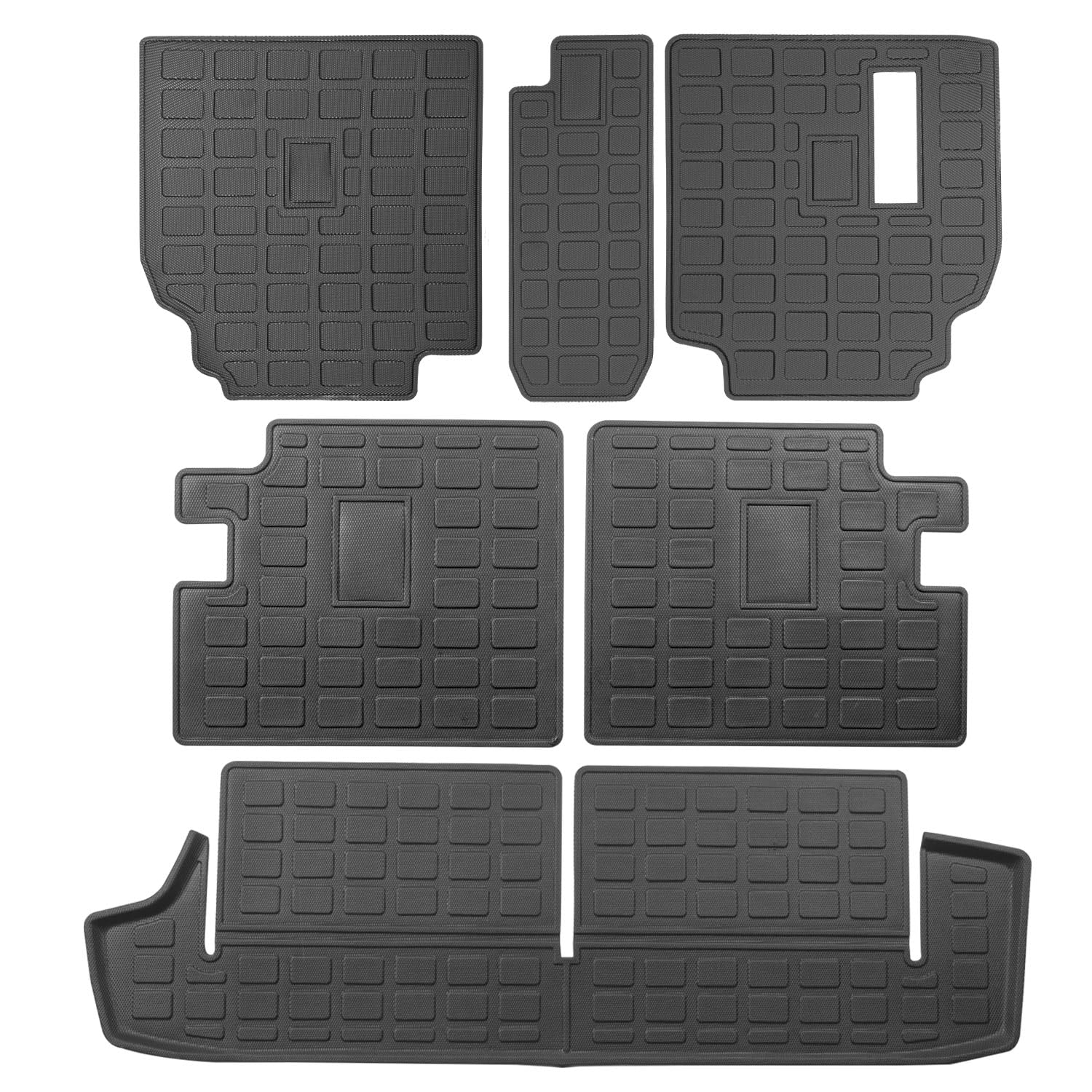 ( Incomplete missing piece)Xipoo Cargo Mat Compatible with 2010-2024 Toyota 4Runner Cargo Mat 7 Seaters Backrest Mat TPE Trunk Liner Replacement for 2010-2024 Toyota 4Runner Accessories (Trunk Mat+2nd&3rd Backrest Mat)