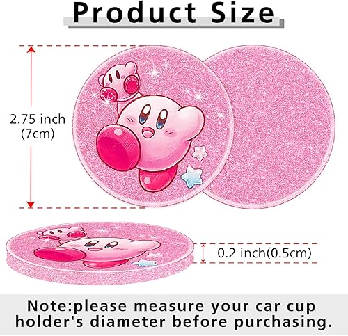 Miniatura 2 de Jupswan Portavasos para automóvil, paquete de 2 unidades, lindo acrílico nuevo, accesorios para decoración de interiores para mujeres