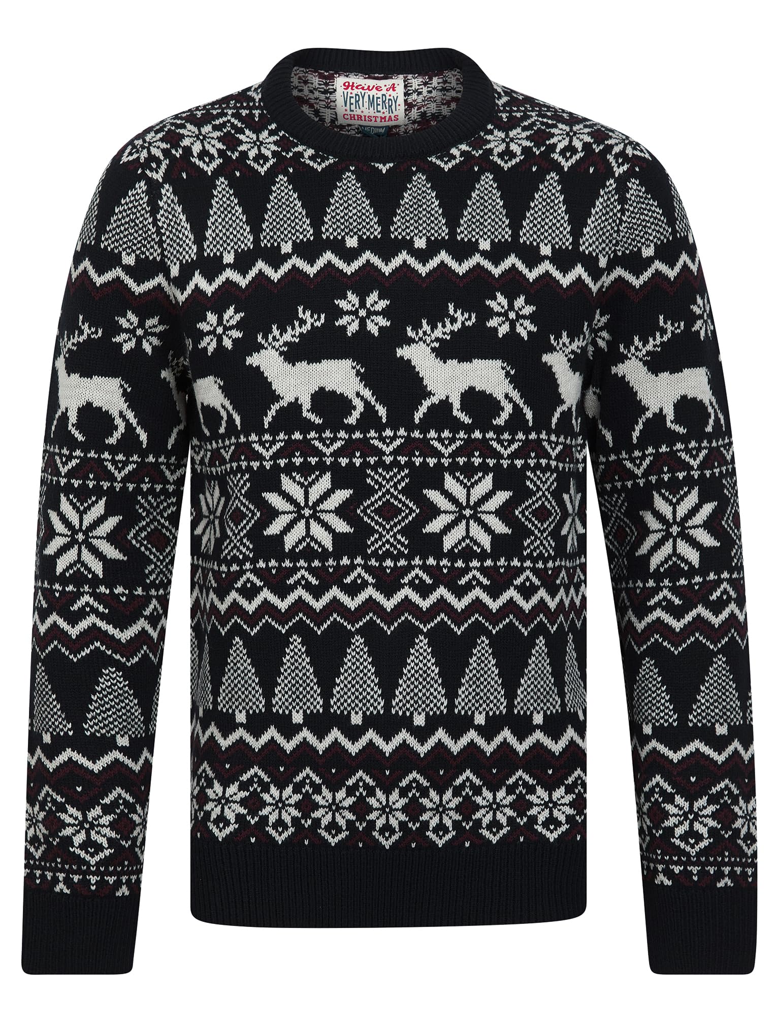 Tokyo Laundry Merry Christmas Men's Nordic Fair Isle Style Knitted Xmas Jumper
