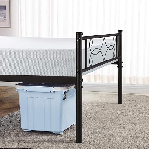 Miniatura 8 de VECELO - Base de colchón minimalista con cabecero y estribo