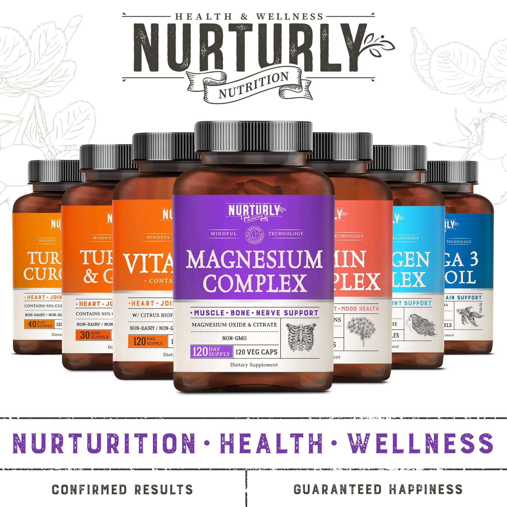 Magnesium Complex 500 MG High Absorption Maximum Strength Magnesium Citrate Capsules Support