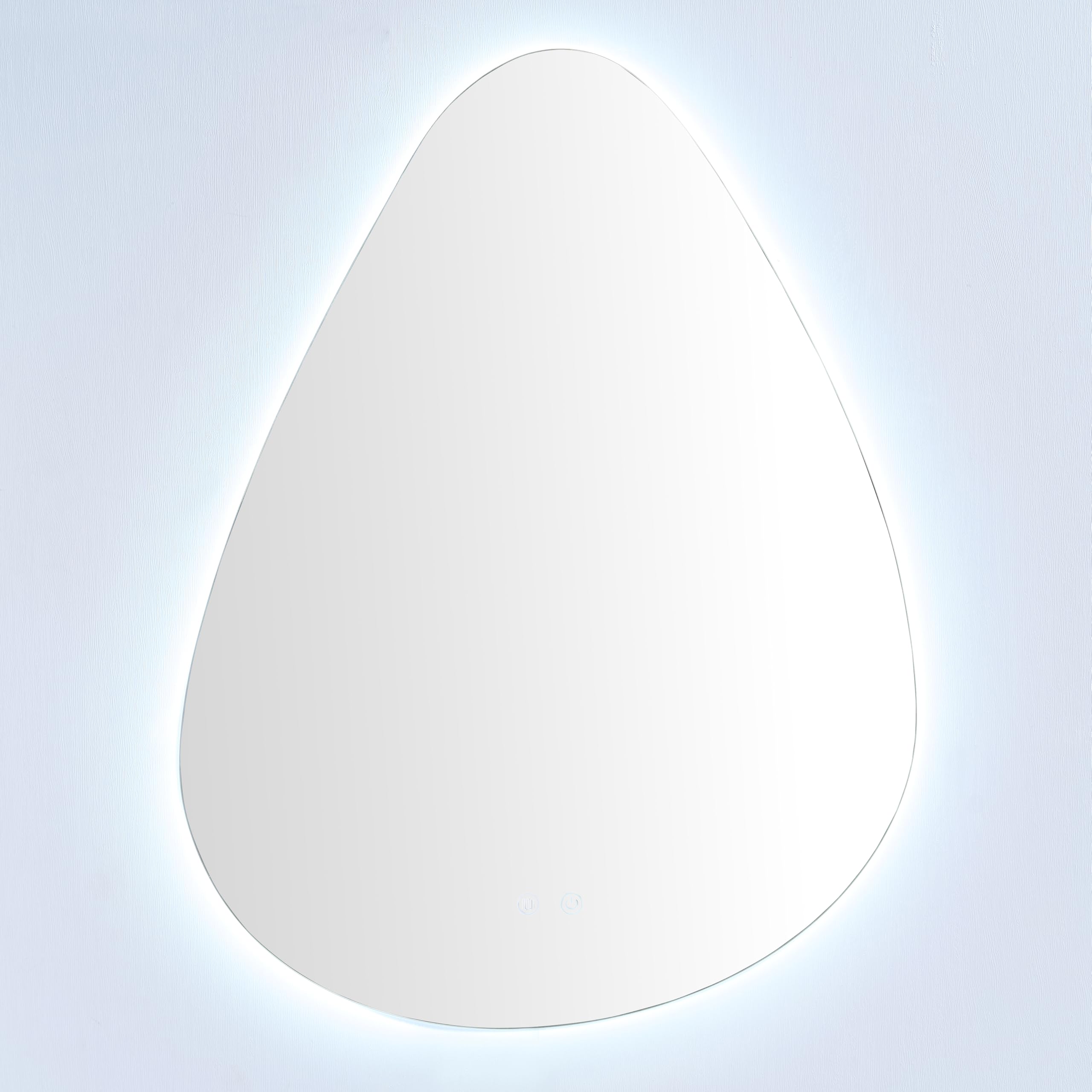 VIDI HOME Melin - Specchio da Bagno LED, 80×60 cm, a Goccia Anticondensa - Specchiera Retroilluminata con 3 Temperature di Luce per Bagno Moderno e Casa