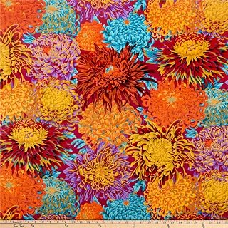 Kaffe Fassett Collective for FreeSpirit Japanese Chrysanthemum Autumn, Quilting Fabric by the Yard