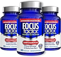 Vista 8 de Focus Factor Lions Mane Plus, nootrópico avanzado con L-teanina, cafeína, enfoque y energía (60 unidades)