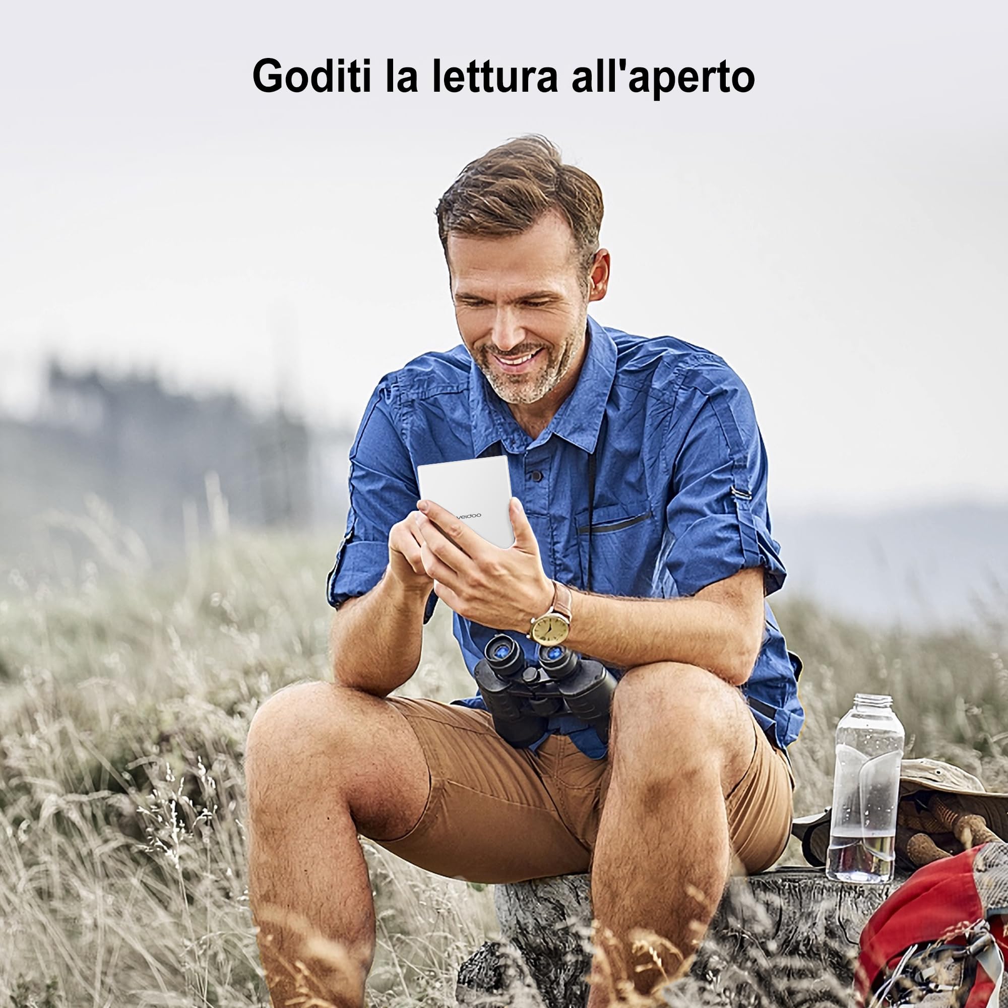 Veidoo 5.8 Pollici Lettore di Libri Elettronici, Schermo Tattile HD, Carta E-Ink, 32GB ROM, WiFi, Bianco