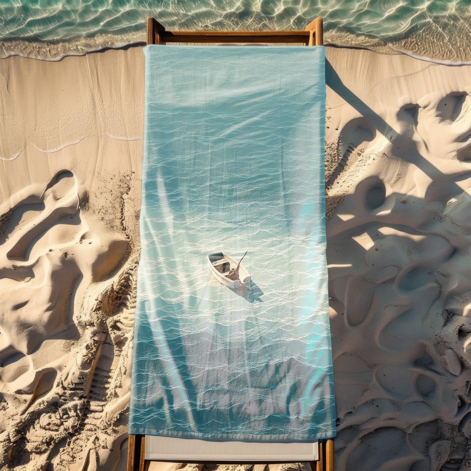 Générique Serviette Microfibre Plage Lac Bleu Clair