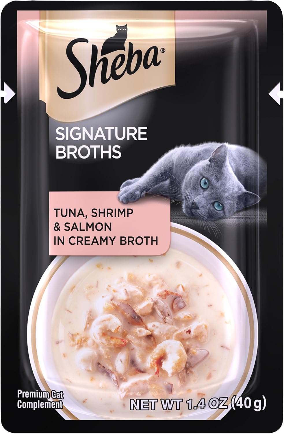 SHEBA Signature Broths Tuna, Shrimp and Salmon in Creamy Broth Wet Cat Food (24 Count)