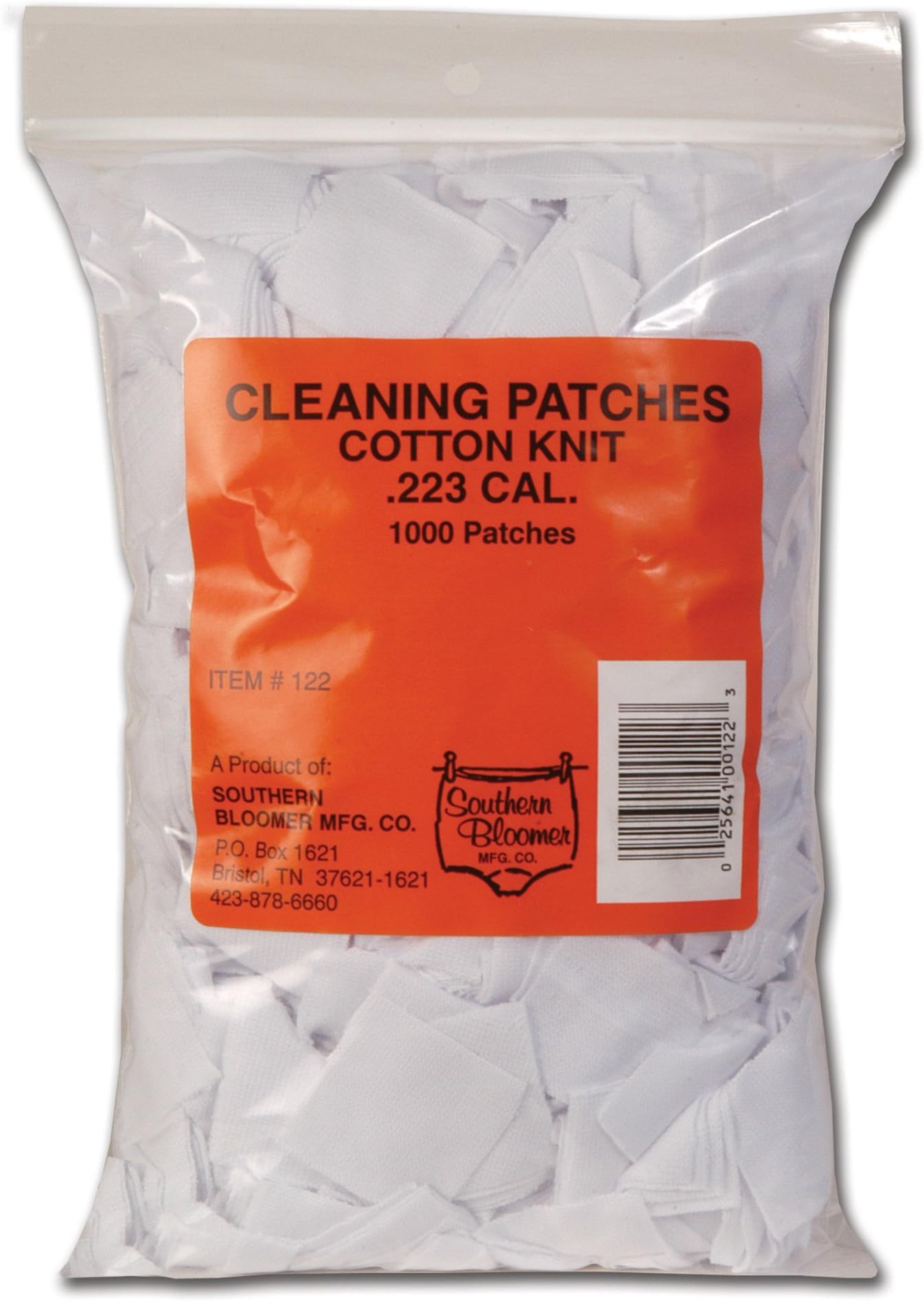 Bushnell Southern Bloomer 1000-pack Gun Cleaning Patches, 223 Cal
