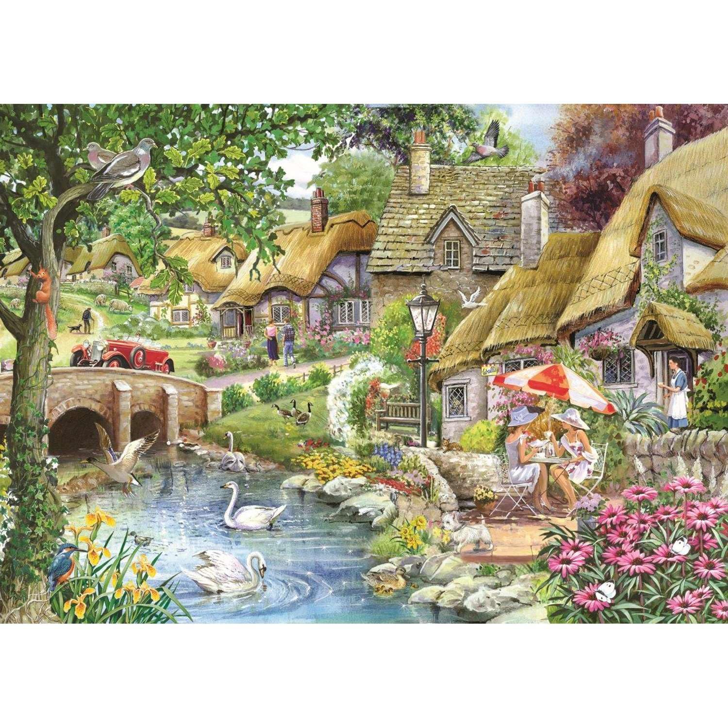 The House of Puzzles - Rompecabezas de café matutino – 1000 Piezas para Adultos, ilustrado por Artistas, Paisaje escénico, Regalos de Rompecabezas de Lujo