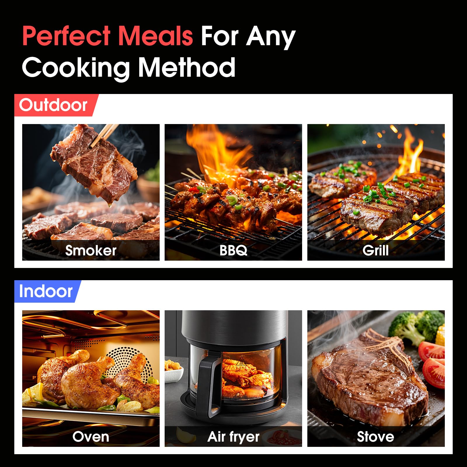 BBQOVN Termometro per carne WiFi (1, argento, piccolo)