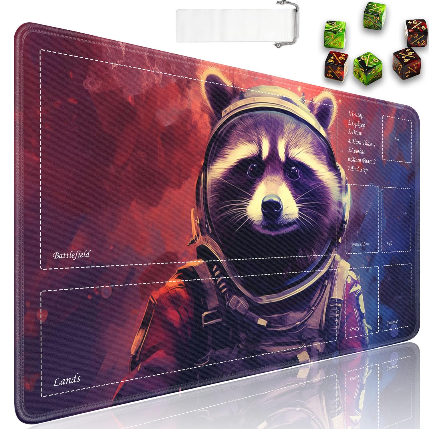 Amazon.com: JVGFYNKL for TCG Playmat, Playmat with Zones, 24x14 in