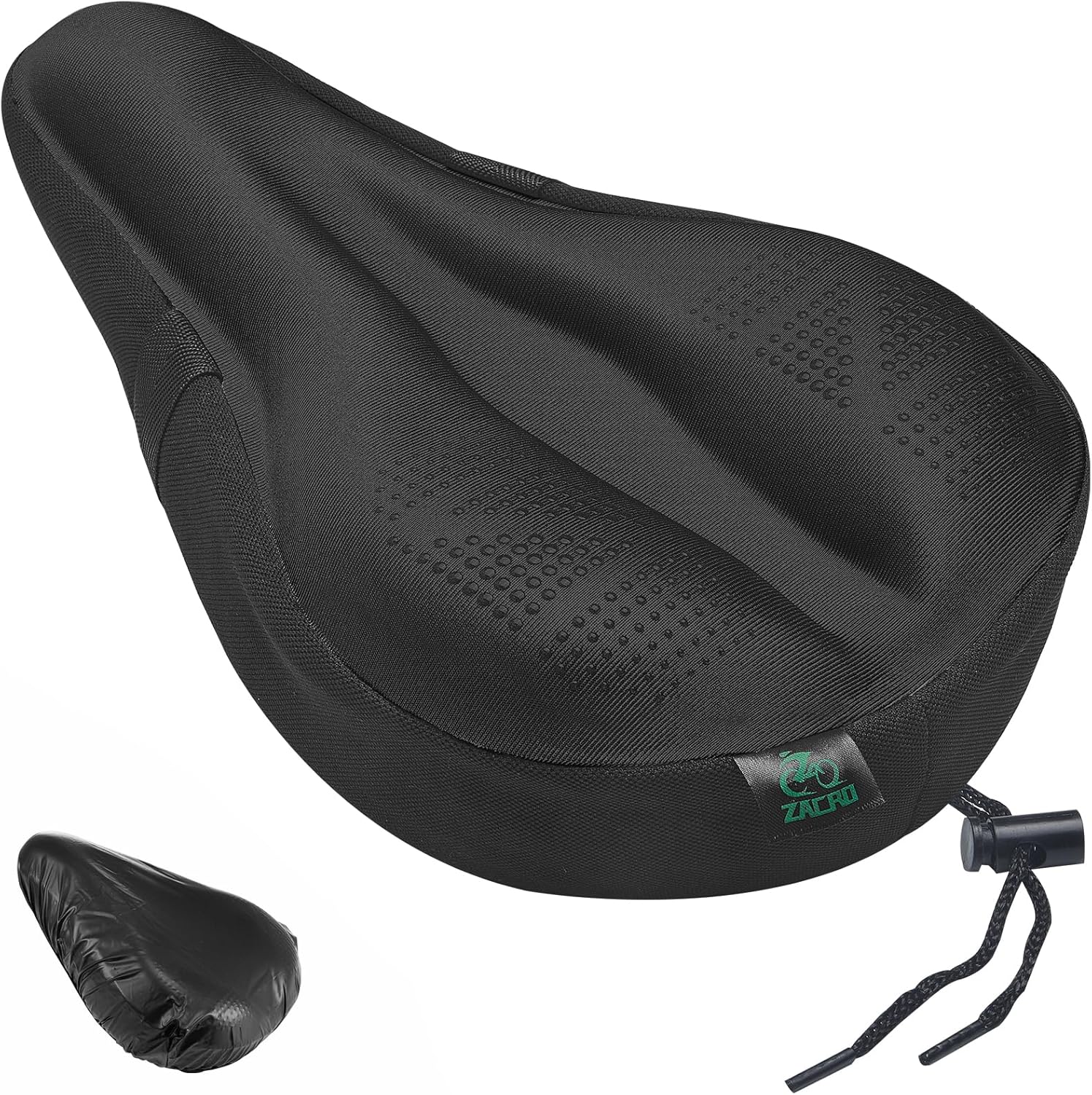 Zacro Bike Seat Cushion – Padded Gel Bike Seat Cover for Men & Women, Padding Bicycle Saddle fit with Peloton/Spin Stationary Exercise/Mountain Road Cycling Bike