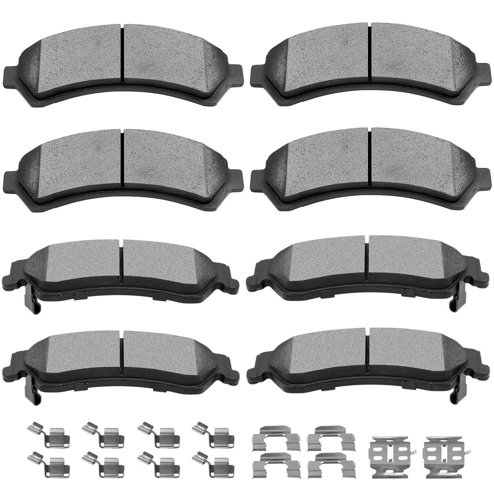 SCITOO D726 D729 Front Rear Ceramic Brake Pads Sets Fit For Chevy Blazer 97-05,For Chevy S10 98-04,For GMC Jimmy 97-05,For GMC Sonoma 98-04,For Isuzu Hombre 98-00,For Oldsmobile Bravada 97-01