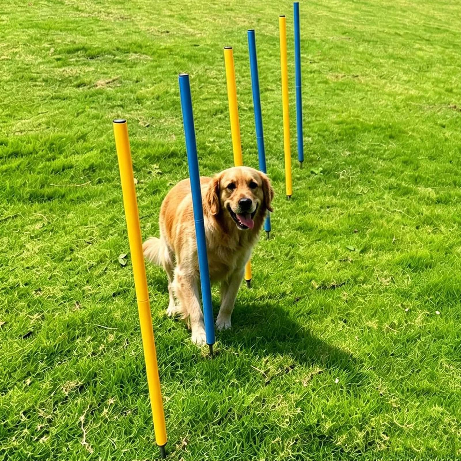Hunde Agility Trainingsausrüstung 6 Stück Stabile Verstellbare Agility