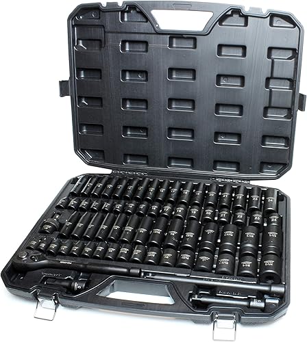 Miniatura 1 de TIGHTSPOT Juego maestro de llaves de impacto de 12 pulgadas 70 piezas nuestro juego más completo de la historia con SAE y métrica de 516 pulgadas a