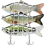 TRUSCEND Easy Catch Swimmax, Magic Noisy Turbulent Wiggling and Vibrating Actions for More Bites, Segmented Swimbait Jointed by Dyneema Strongest Fiber, Lifelike Fishing Lures for Relax Family Fishing