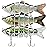 TRUSCEND Easy Catch Swimmax, Magic Noisy Turbulent Wiggling and Vibrating Actions for More Bites, Segmented Swimbait Jointed by Dyneema Strongest Fiber, Lifelike Fishing Lures for Relax Family Fishing