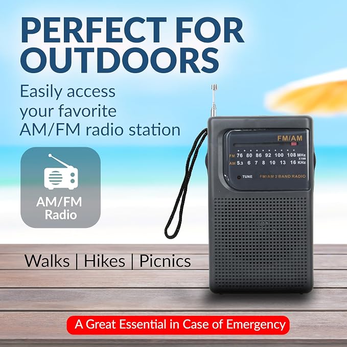 Radio portátil Supersonic SC-1105 AM/FM banda con LED miniatura 2