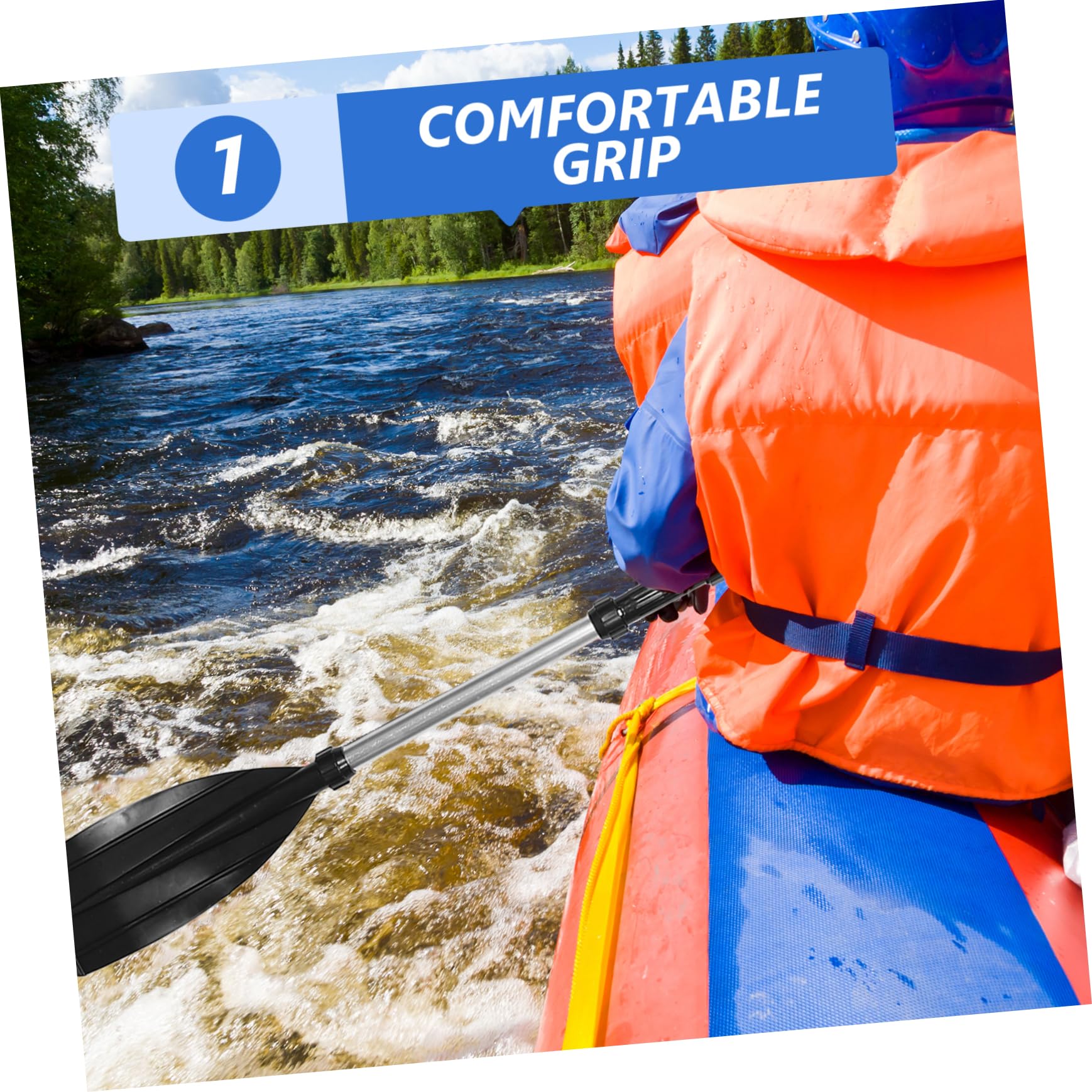 BESPORTBLE Pagaie pour Bouée Tractée Rames Pagaies pour Paddle Hélice de Pagaie Jeu de Pagaies Détachable pour Embarcations Gonflables pour de Rivière
