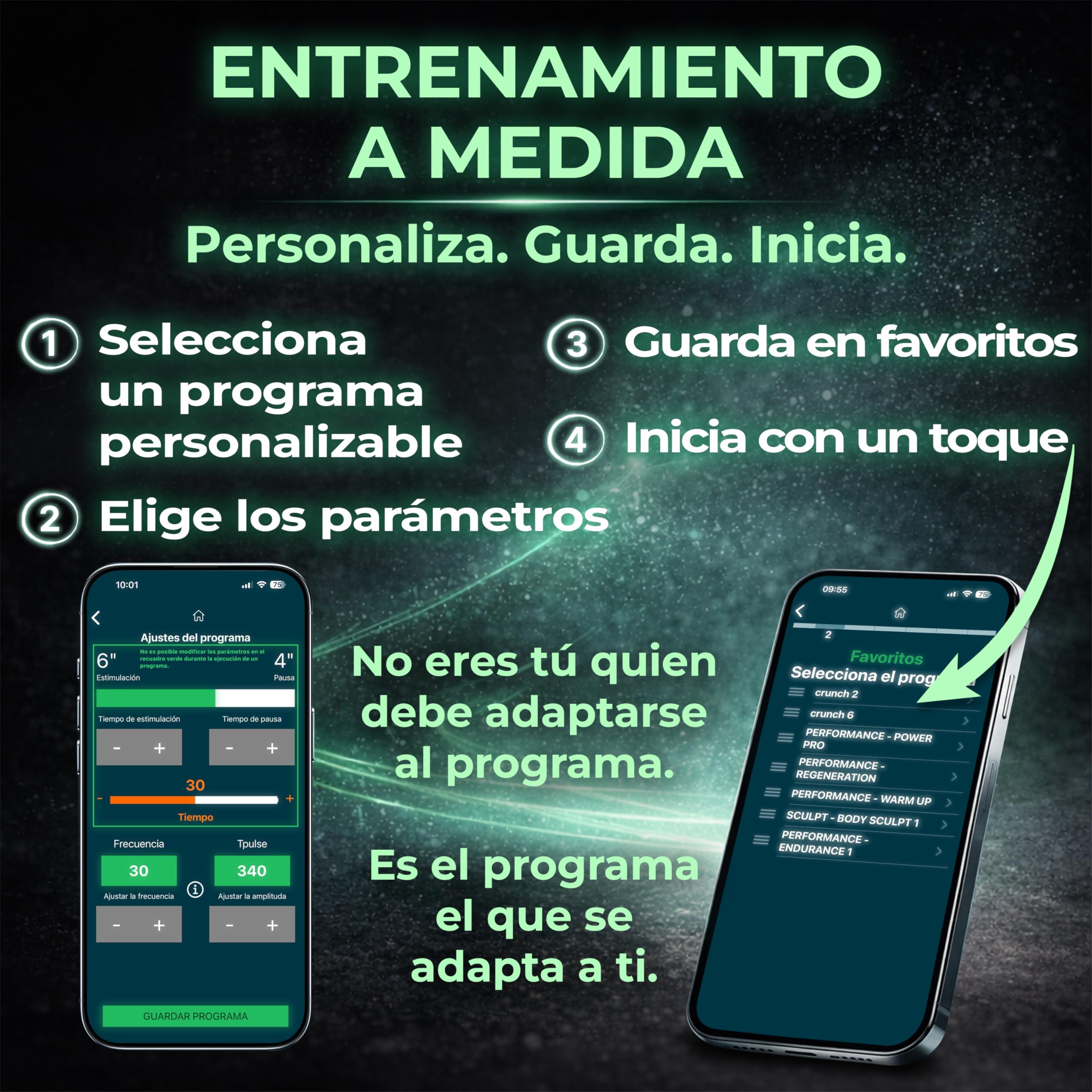 TESMED X-Pulse Electroestimulador Muscular EMS Inalámbrico Recargable con App – 2 Dispositivos Incluidos, Programas Personalizables Ilimitados, Multi-Zona, 130 Niveles de Intensidad, El Más Potente