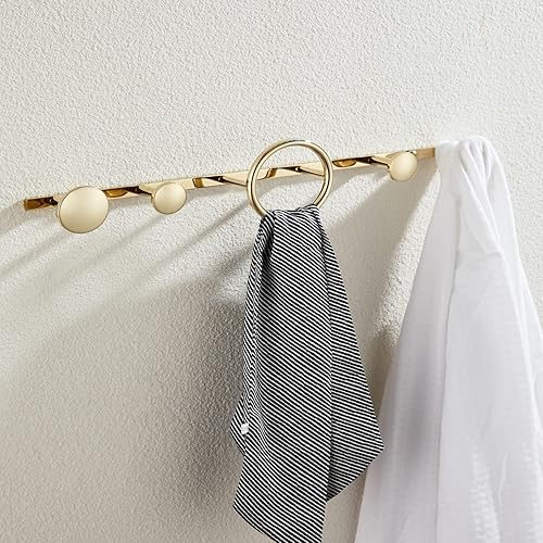 Miniatura 8 de Ganchos para colgar en la pared, perchero moderno y creativo, gancho de almacenamiento de entrada, ganchos de metal para colgar batas y toallas,