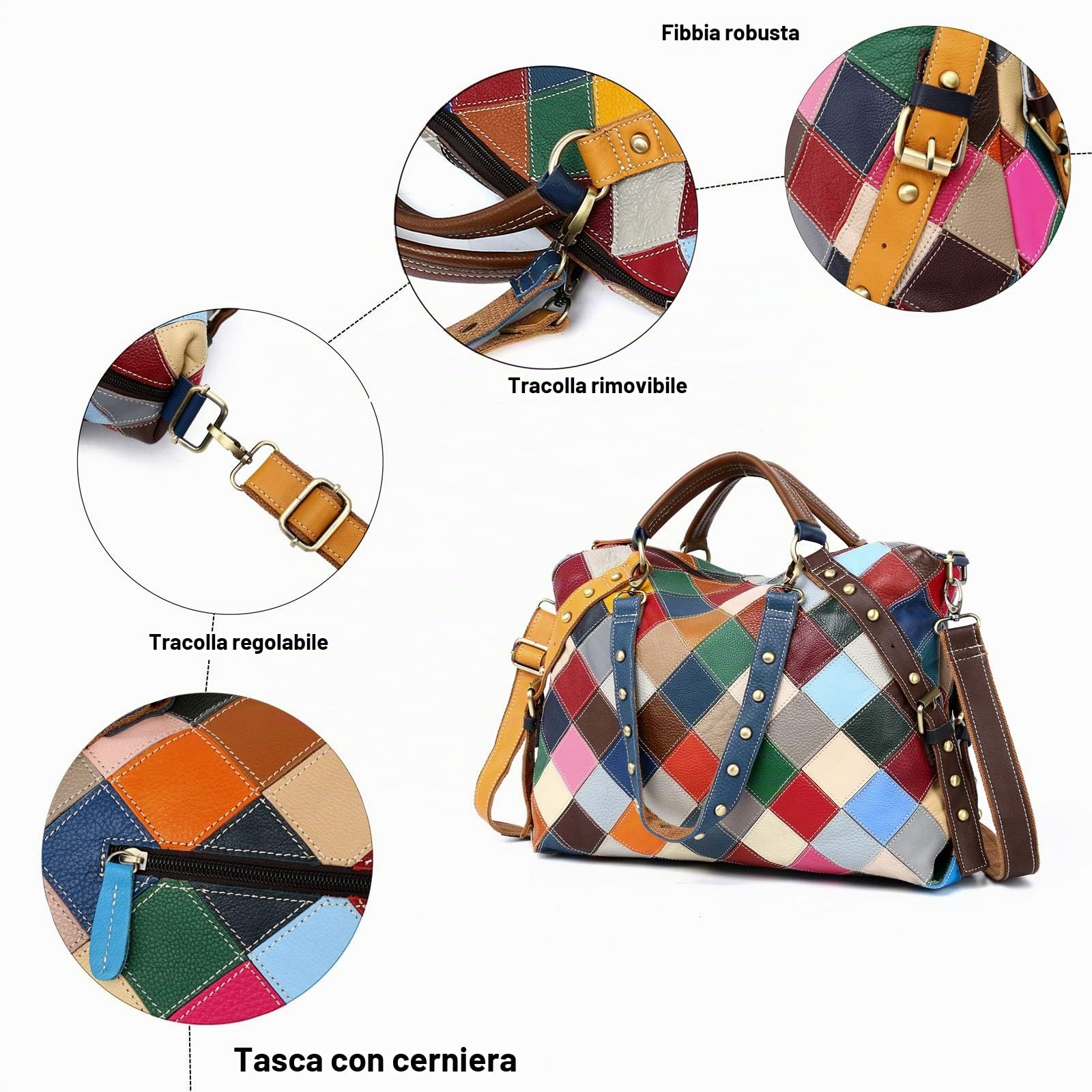 Donna Borsa borsa in-Top 2019 maniglia NUOVO
