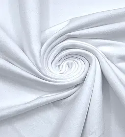 Eovea - Tecido de algodão e elastano – malha de jérsei –% 95% algodão % 5% elastano para camisetas, blusas, vestidos leves e roupas – 152,4 cm de largura e elasticidade até 5 cm | 283,5 g (branco, 1 jarda)