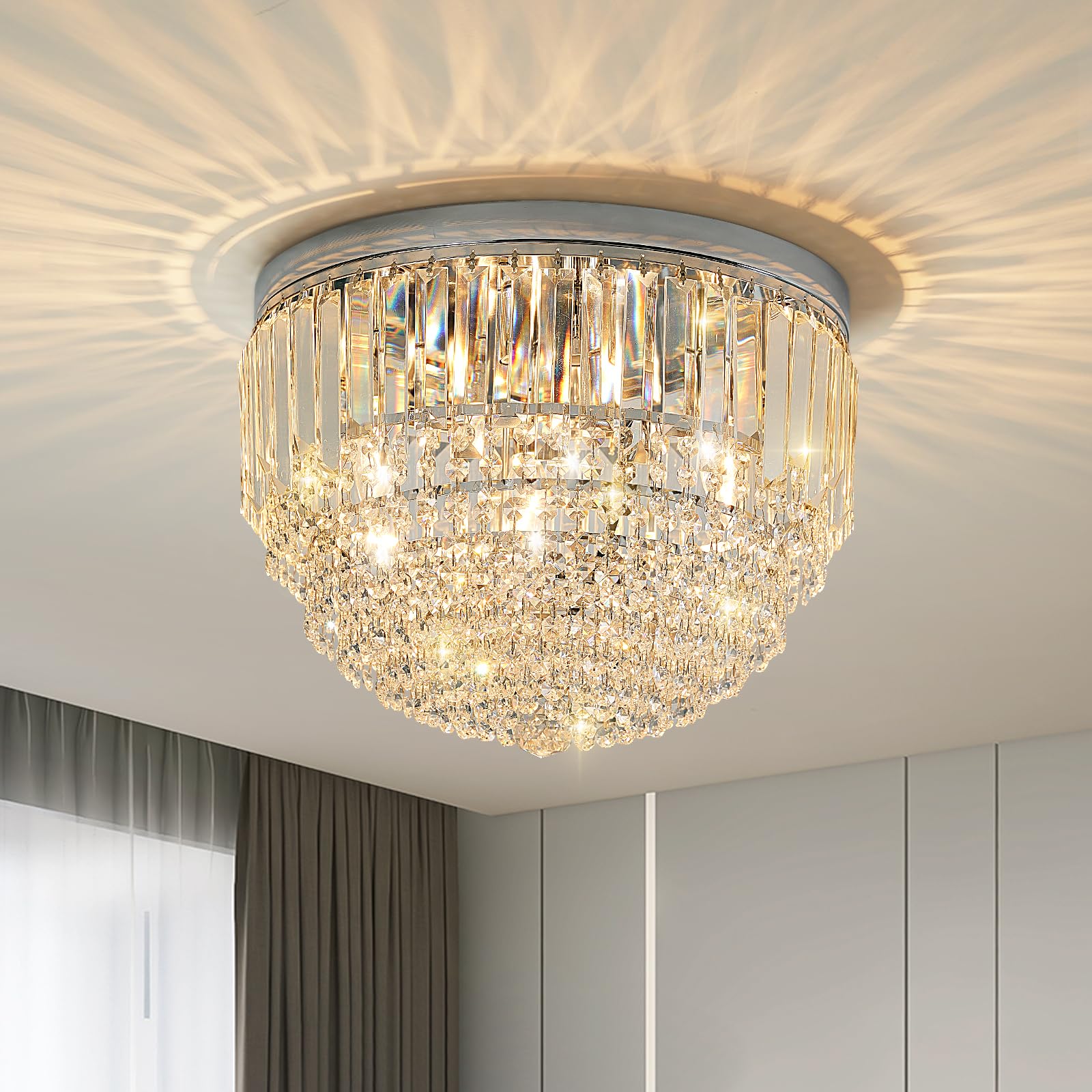 YMP&YZX 5-Lights Crystal Chandelier,15.7