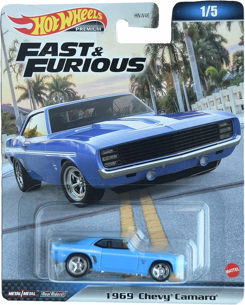 Hot Wheels 1969 Chevy Camaro, Fast & Furious 1/5 [blue] : Amazon