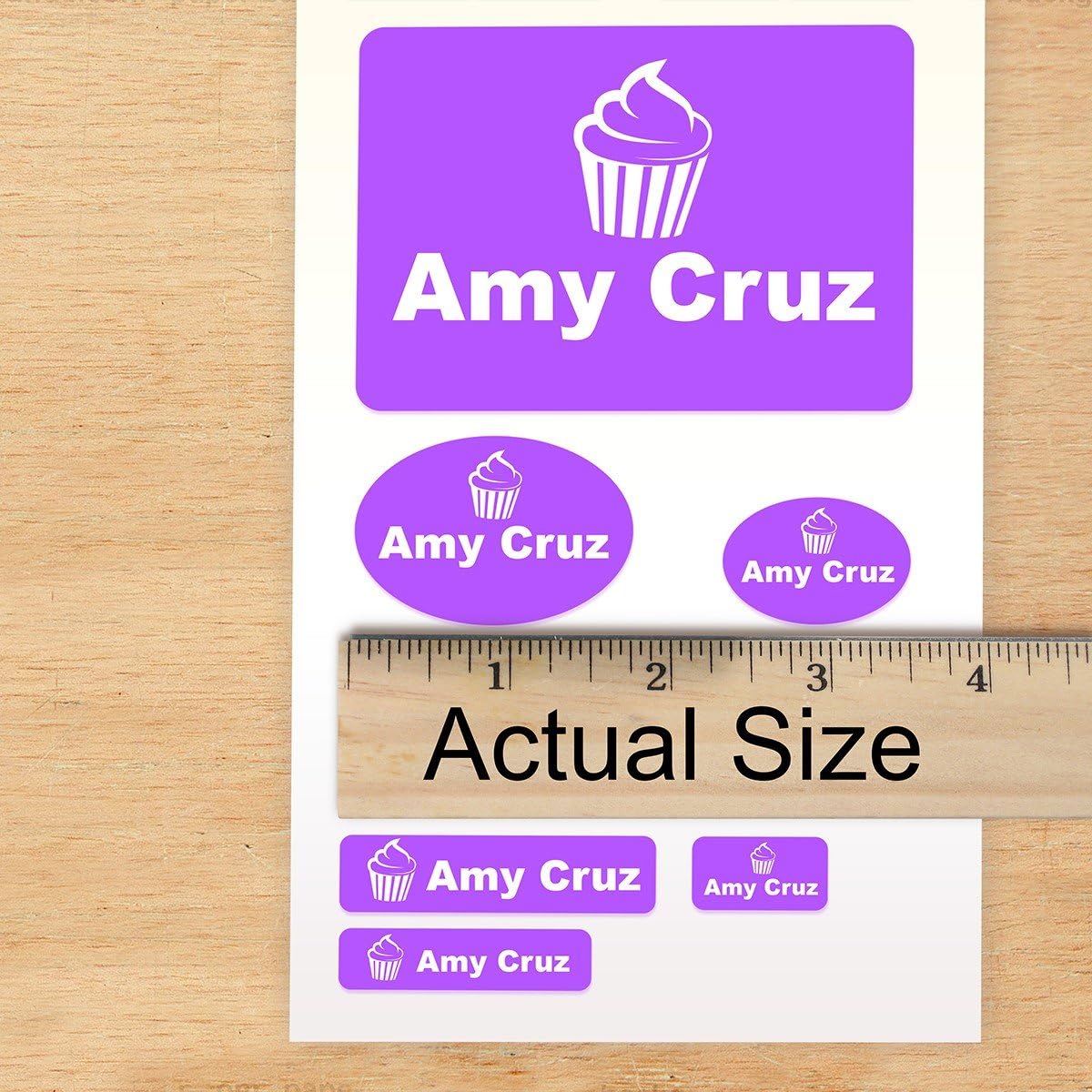 Camp or School Pack Custom Labels Self Adhesive PVC - Waterproof and Dishwasher Safe - Great for Clothes - Machine Washable Choose Custom Color, Text and Icons - Ships Out Within ONE Business Day