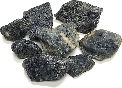 Miniatura 3 de Zentron Crystal Collection - Piedras de Iolita ásperas grandes de 1 pulgada en bolsa de terciopelo (12 libra)