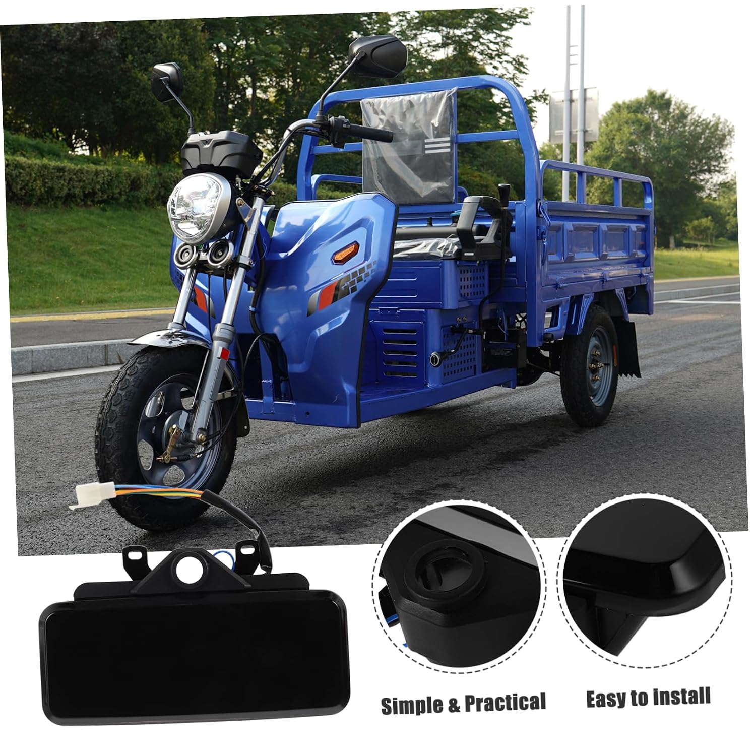 VALICLUD LCD Display for Electric Tricycles Speedometer Gauge for Accurate Vehicle Data Easy Installation Compatible with Electric Bikes and Tricycles