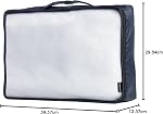 Brookstone 4-Piece Packing Cube Set Apparel Luggage Organizer and Shoe Bag, Travel Essentials, Navy