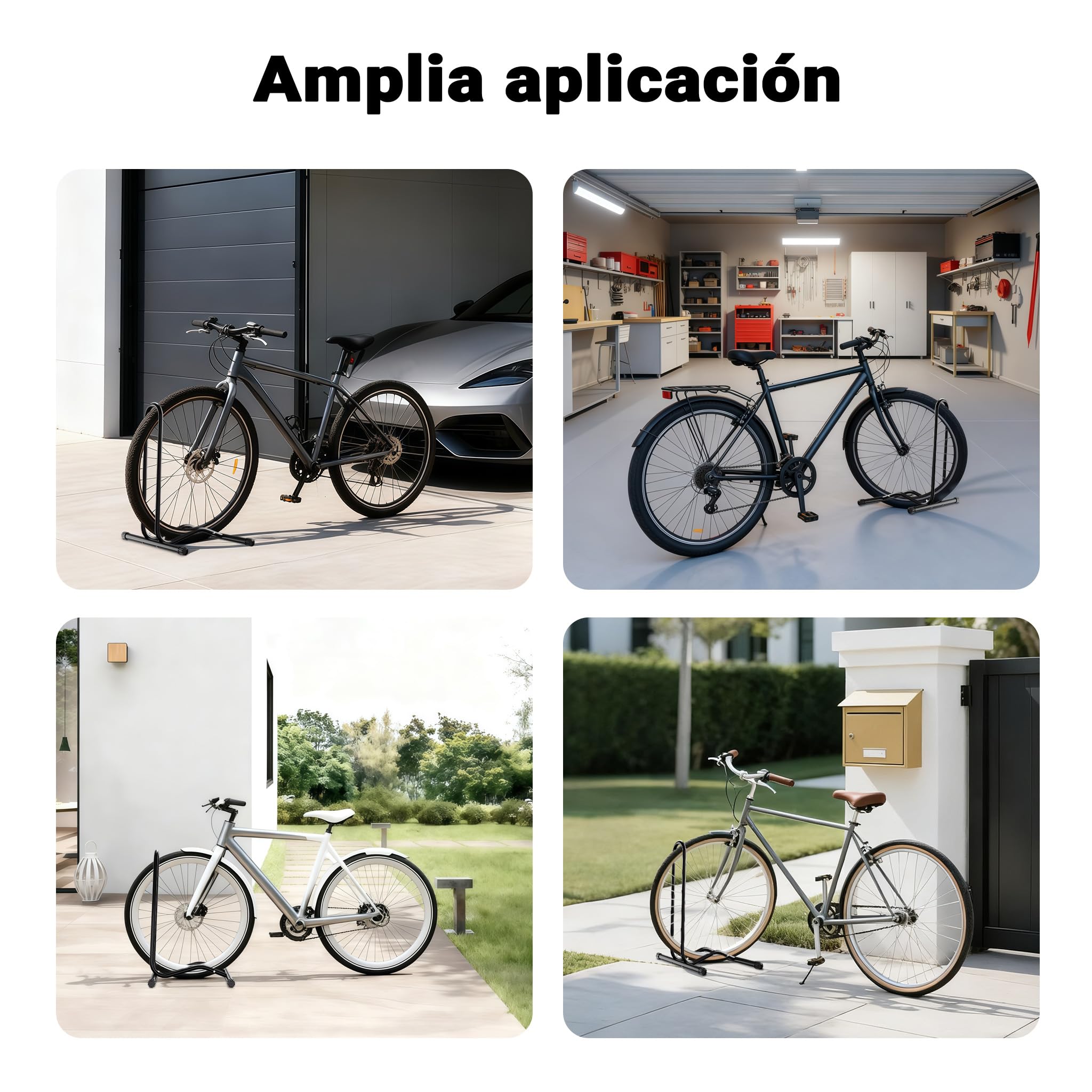 Soporte para aparcar Bicicletas portátil Suelo para 1 Bicicleta Ancho de neumáticos 60mm