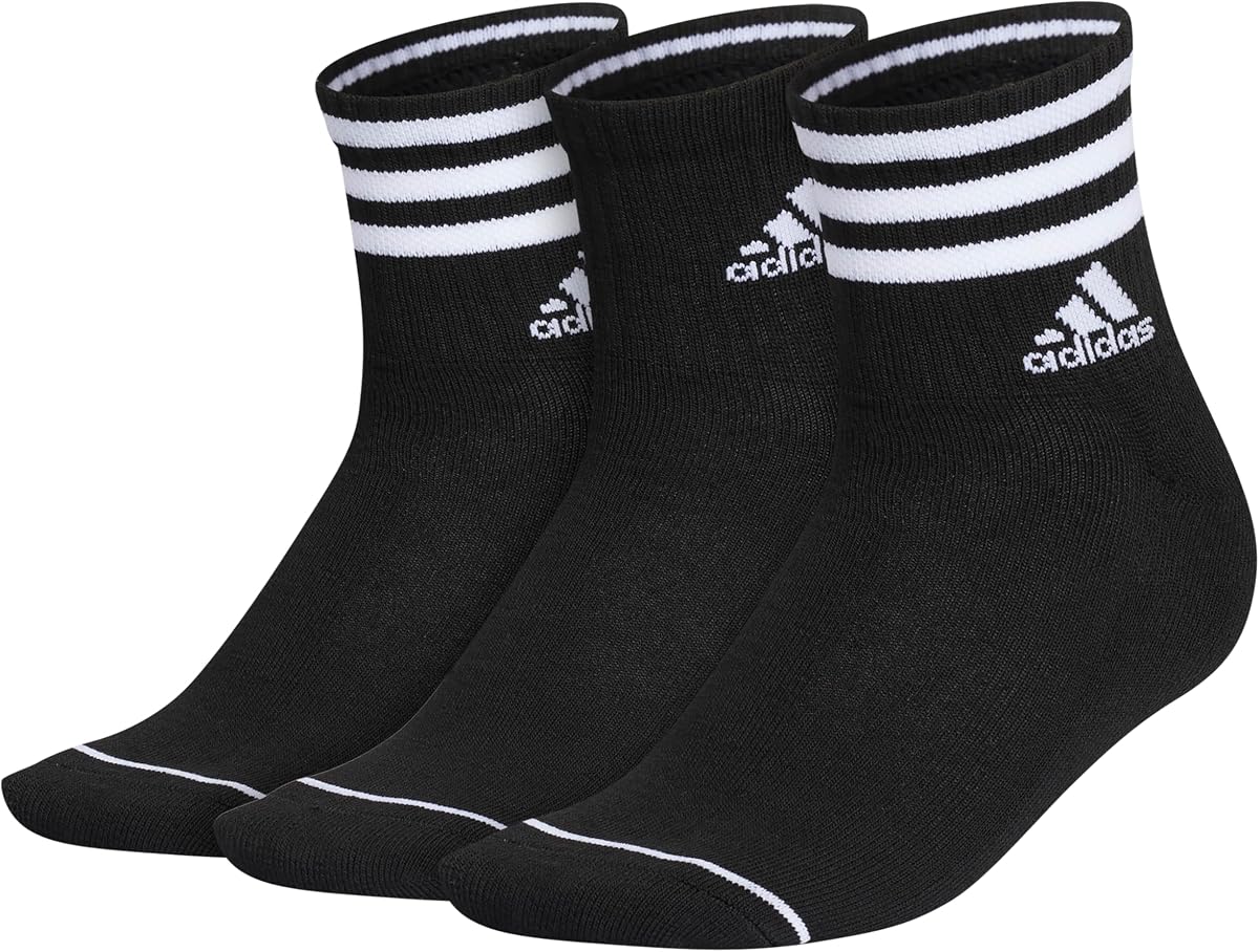 Calcetines deportivos acolchados de cuarto alto, 3 pares, duraderos y cómodos