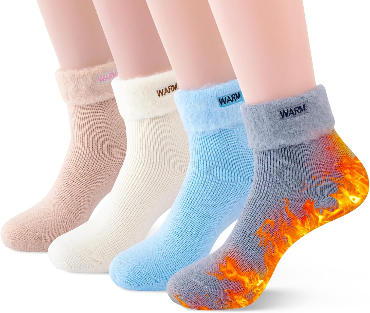 HUGSWEET Heated Thermal Socks For Women Extreme Cold Weather Winter Warm Soft Cozy Socks With Gift Box